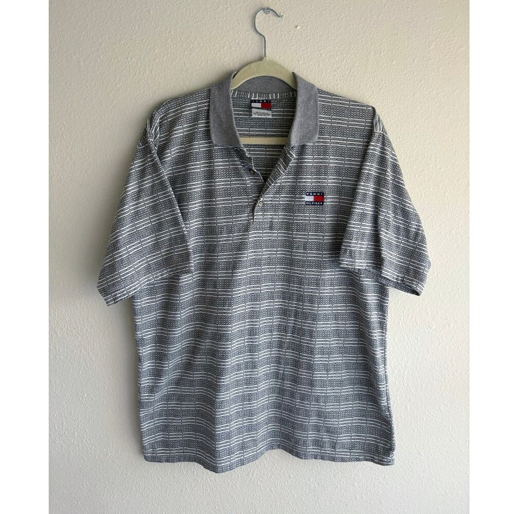 Vintage 90s Tommy Hilfiger Polo streetwear sporty y2k collegiate skate preppy